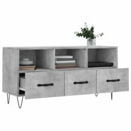 Berkfield Sturdy Tv Cabinet Concrete Grey 102X36X50 Cm Engineered Wood - thumbnail 4