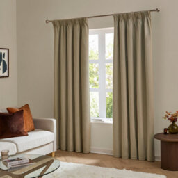 furn. Furn The Ultimate Velvet Blackout Pencil Pleat Curtain Pair, Mocha, (W) 168 X (D) 183Cm - thumbnail 2