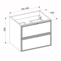 Heze Furniture Talia Casella Bathroom Cabinet Vanity Set 80 Cm With Basin And Tall Unit - Casella Oak - thumbnail 6