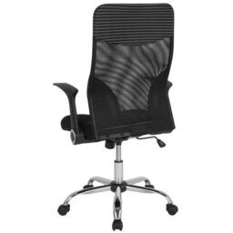 Fwstyle Black Mesh Striped Ergonomic High Back Stylish Office Chair - thumbnail 4