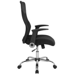 Fwstyle Black Mesh Striped Ergonomic High Back Stylish Office Chair - thumbnail 2