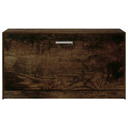Berkfield Shoe Bench Smoked Oak 80X24X45 Cm Engineered Wood - thumbnail 5