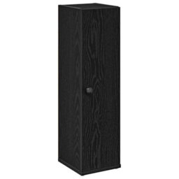 Berkfield Bathroom Cabinet With Roll Holder Black 20.5X22X72 Cm - thumbnail 2