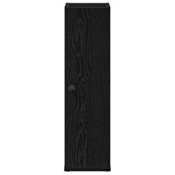 Berkfield Bathroom Cabinet With Roll Holder Black 20.5X22X72 Cm - thumbnail 4