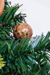 Christmas Tree World 50Cm Decorated Mixed Pine Wreath With Bronze & Copper Baubles - thumbnail 7