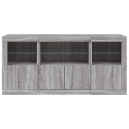 Berkfield Sideboard With Led Lights Grey Sonoma 142.5X37X67 Cm - thumbnail 6