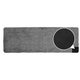 Jvl Kensington Machine Washable Cotton Runner Barrier Doormat, 50X150Cm, Grey - thumbnail 4