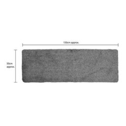 Jvl Kensington Machine Washable Cotton Runner Barrier Doormat, 50X150Cm, Grey - thumbnail 8