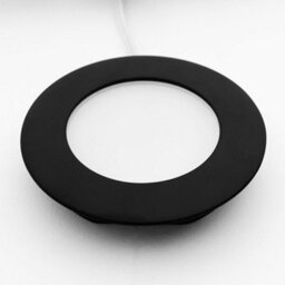 6-Pack Matt Black Round Under Cabinet Led Lights With Driver Kit - Natural White - thumbnail 4