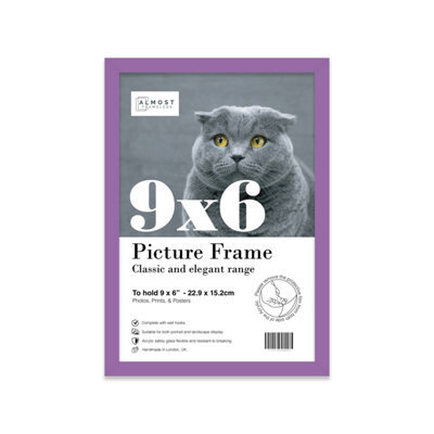 9X6 Purple Picture Frame (22.9 X 15.2Cm) Poster, Photo, Artwork, Gallery Wall Or Print - image 1