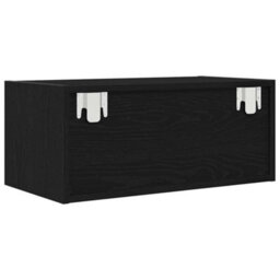 Berkfield Tv Cabinet Black Oak 60X31X25.5 Cm Engineered Wood - thumbnail 8