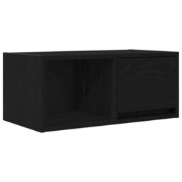 Berkfield Tv Cabinet Black Oak 60X31X25.5 Cm Engineered Wood - thumbnail 2