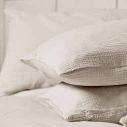 Where Saints Go Ltd Duvet Cover & Pillowcase Set - Natural Stone - Muslin Cotton - Single - thumbnail 4
