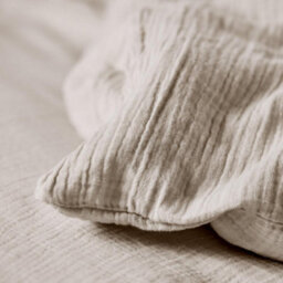 Where Saints Go Ltd Duvet Cover & Pillowcase Set - Natural Stone - Muslin Cotton - Single - thumbnail 3