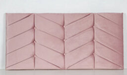 Comfy Deluxe 2Ft6 20Inch  Rose Pink Plush Headboard With Matching Buttons - thumbnail 1