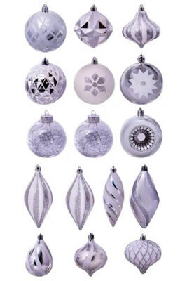 Christmas Tree World The White & Silver Bauble 16Pc Feature Set - image 1
