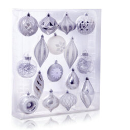 Christmas Tree World The White & Silver Bauble 16Pc Feature Set - thumbnail 2