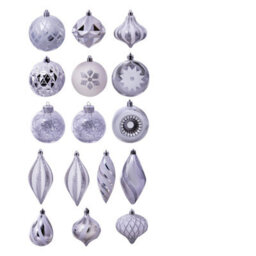 Christmas Tree World The White & Silver Bauble 16Pc Feature Set - thumbnail 4