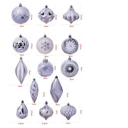 Christmas Tree World The White & Silver Bauble 16Pc Feature Set - thumbnail 5