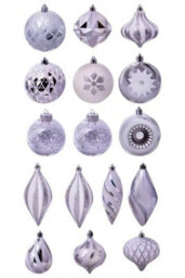 Christmas Tree World The White & Silver Bauble 16Pc Feature Set - thumbnail 1