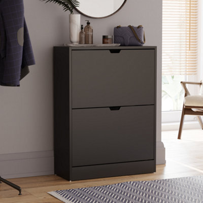 Lassic Vida Designs 2 Drawer Black Shoe Cabinet - Fsc Certified - image 1