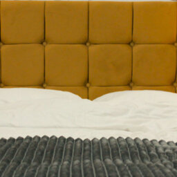 "Urban Textures Luxury 26"" High Velvet Fabric Upholstered Sloane Headboard - Mustard" - thumbnail 1