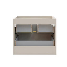 Impact Furniture Bathroom Vanity Unit 600mm Beige Wall Cabinet Floating 2 Drawer Cashmere Storage Dalia - thumbnail 9