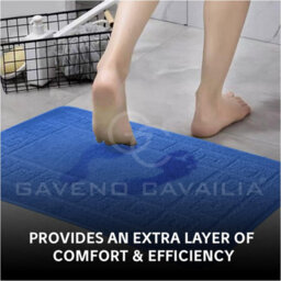 Gc Gaveno Cavailia Grecian Grace 2 Piece Non Slip Bath Mat Set Blue Quick Dry Water Absorbent Bathroom Shower Mat & Pedestal Set - thumbnail 5