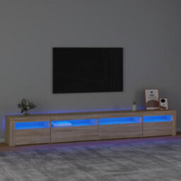 Berkfield Tv Cabinet With Led Lights Sonoma Oak 270X35X40 Cm - thumbnail 1