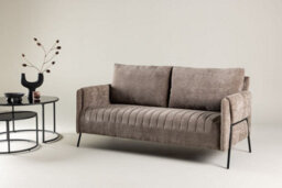 Indigo 2-Seat Sofa Beige D77Xw165Xh85Cm, Seat Height 47Cm - thumbnail 1