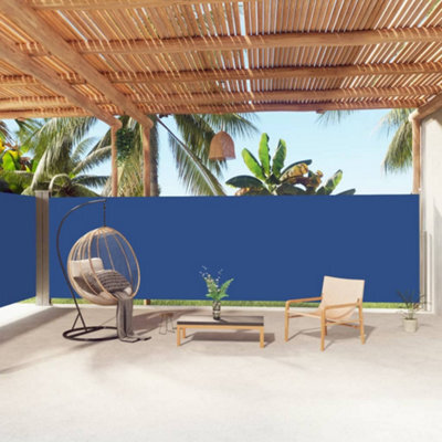 Berkfield Retractable Side Awning Blue 180X1000 Cm - image 1