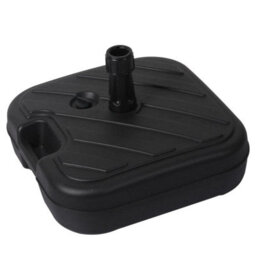 Black Adjustable Parasol Base, Fillable With Water Or Sand, Waterproof And Durable For Outdoor Use