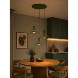 Luminosa Lighting Luminosa Axia Cluster Pendant Ceiling Light Green 3X Gx53 - thumbnail 2