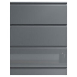 Fwstyle Stora Grey Gloss 3 Drawer Chest Of Drawers (H) 77 (W) 60 (D) 40Cm - thumbnail 8