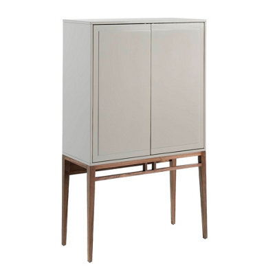 Angel Cerda Stylish Beige And Walnut High Sideboard For Modern Homes - image 1
