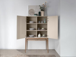 Angel Cerda Stylish Beige And Walnut High Sideboard For Modern Homes - thumbnail 6