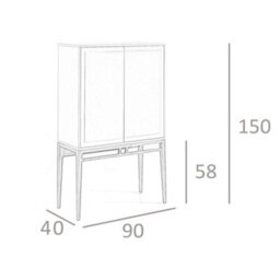 Angel Cerda Stylish Beige And Walnut High Sideboard For Modern Homes - thumbnail 7