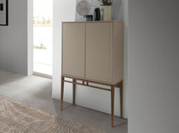 Angel Cerda Stylish Beige And Walnut High Sideboard For Modern Homes - thumbnail 2