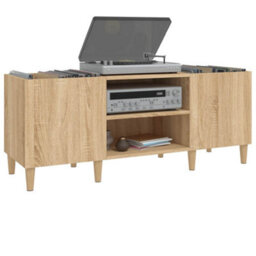 Walplus Record Cabinet Sonoma Oak 121X38X48 Cm Engineered Wood - thumbnail 4