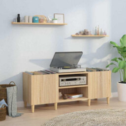 Walplus Record Cabinet Sonoma Oak 121X38X48 Cm Engineered Wood - thumbnail 1