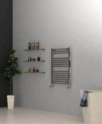 ADIGE Radiators Adige Small Chrome Towel Radiator 500mm Wide, 750mm High - thumbnail 2