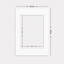 Ak Frames A6 White Picture Mounts To Fit A7 Aperture Size - Mount Board Only (No Frame Included) - thumbnail 3