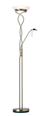 Luminosa Lighting Luminosa Monaco Mother And Child Floor Lamp Antique Brass, Opal Glass, G9 - image 1