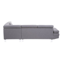 Orsina Refined Grey Linen Corner Sofa, Linen Upholstered Mid Century Sofa, Contemporary Sofa For Livingroom - thumbnail 7