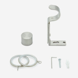 Stainless Steel 28mm End Cap Fixed Length Metal Curtain Pole  100Cm - thumbnail 3