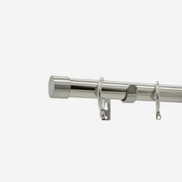 Stainless Steel 28mm End Cap Fixed Length Metal Curtain Pole  100Cm - thumbnail 2