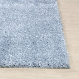 Livabliss Round Moda Shaggy-Solid Color Blue Plush Soft Pile Living Bedroom Rug 120 X 120 Cm Easy Care, Non Shedding - thumbnail 5