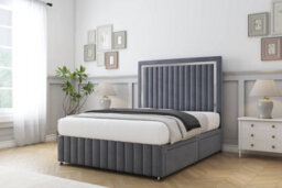 "Comfort Boston Chrome Steel Plush Divan Bed Set No Drawers - 54"" Floor Standing & 12"" Footboard 2'6 Small Single" - thumbnail 2