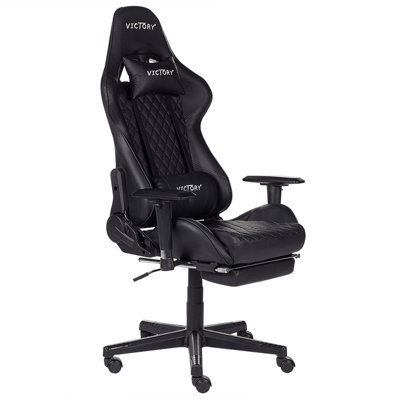Beliani Gaming Chair Victory Faux Leather Black - image 1