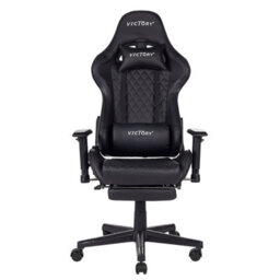 Beliani Gaming Chair Victory Faux Leather Black - thumbnail 4